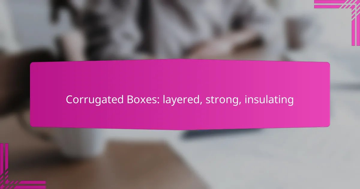 Corrugated Boxes: layered, strong, insulating