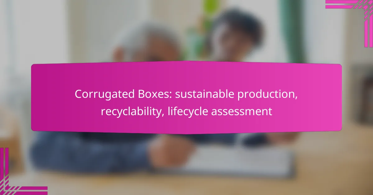 Corrugated Boxes: sustainable production, recyclability, lifecycle assessment