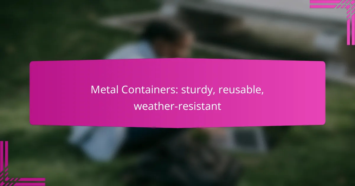 Metal Containers: sturdy, reusable, weather-resistant