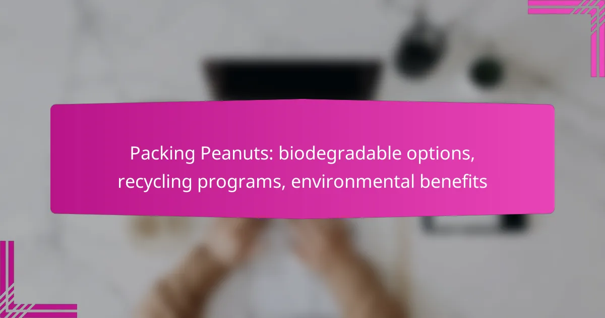 Packing Peanuts: biodegradable options, recycling programs, environmental benefits