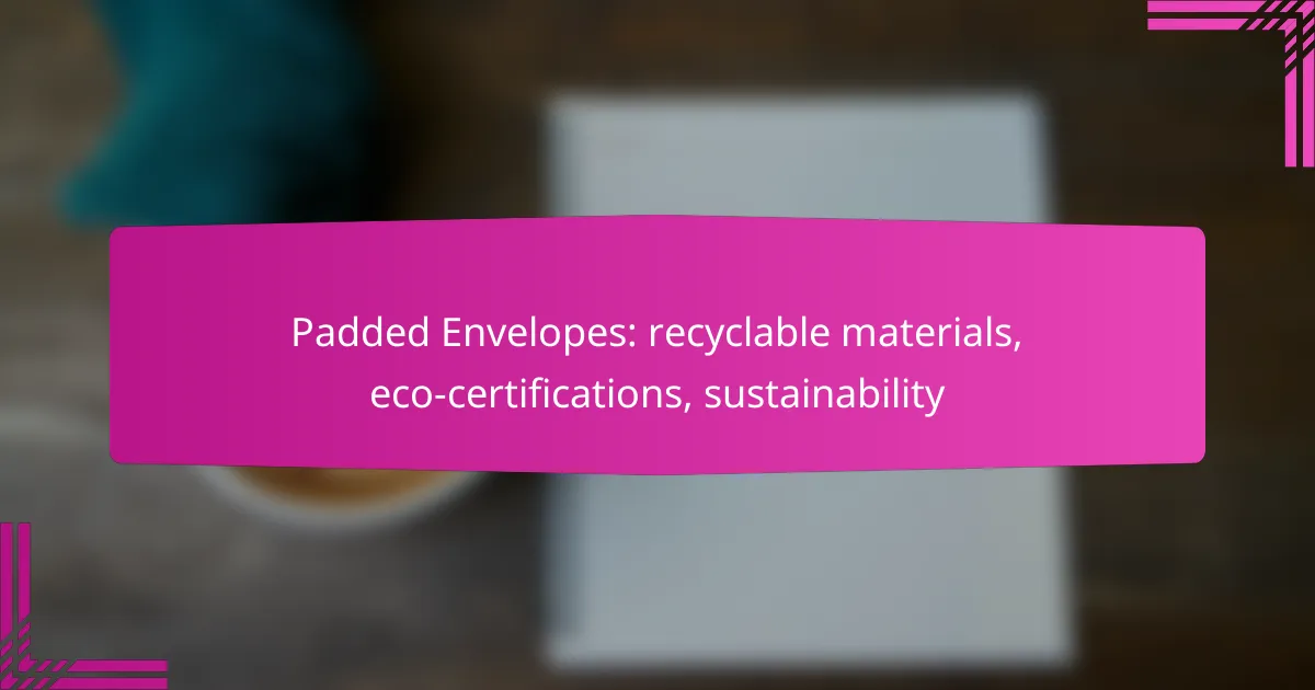 Padded Envelopes: recyclable materials, eco-certifications, sustainability