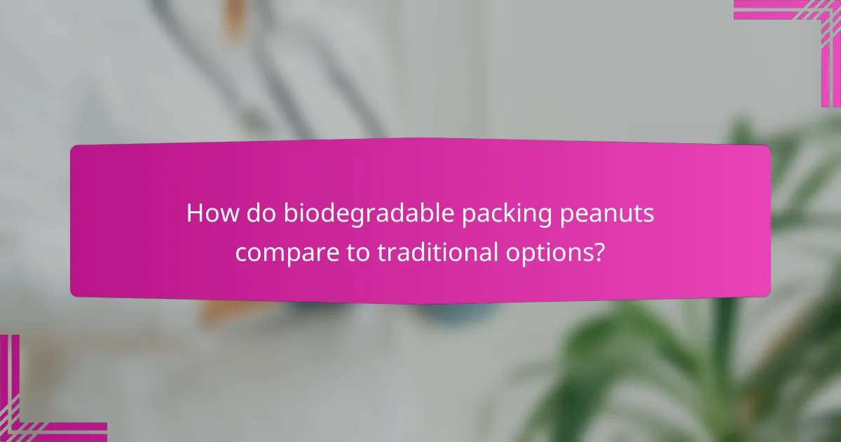 How do biodegradable packing peanuts compare to traditional options?