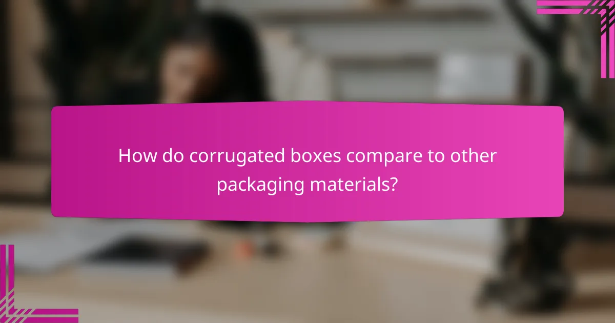 How do corrugated boxes compare to other packaging materials?