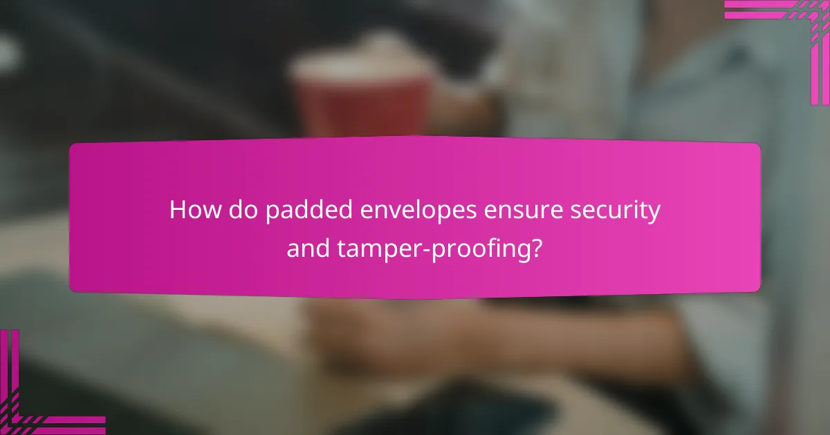How do padded envelopes ensure security and tamper-proofing?