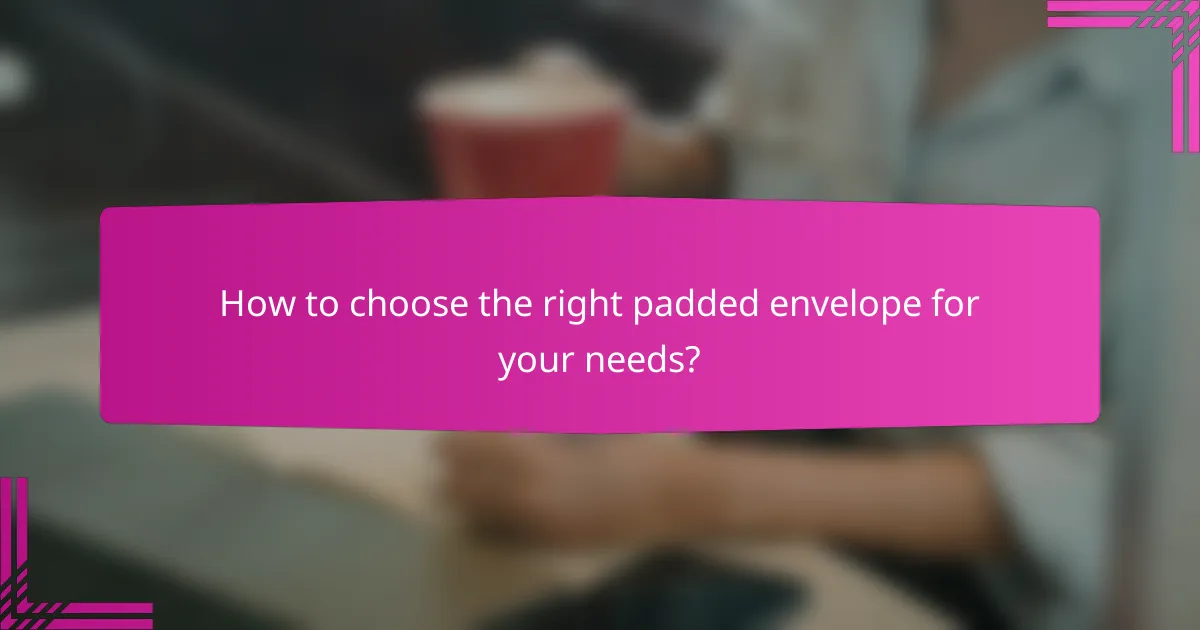 How to choose the right padded envelope for your needs?