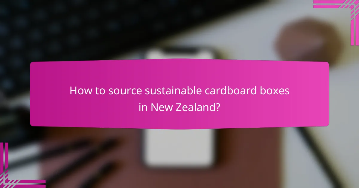 How to source sustainable cardboard boxes in New Zealand?