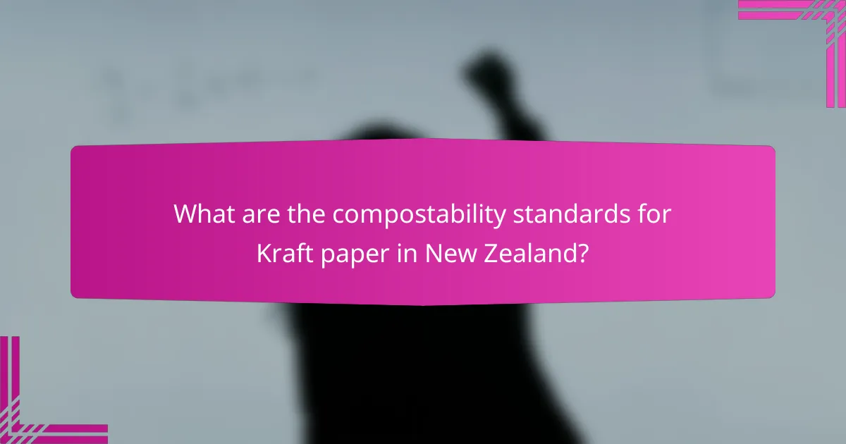What are the compostability standards for Kraft paper in New Zealand?