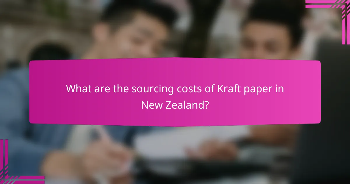 What are the sourcing costs of Kraft paper in New Zealand?